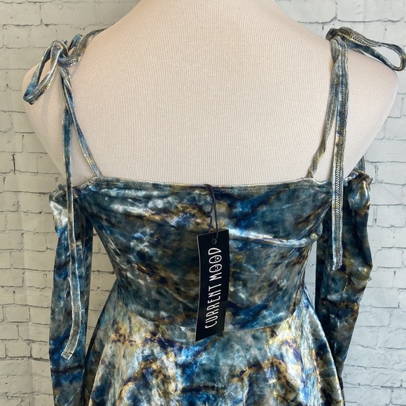 Current Mood NWT F is for Fairies Tie Dye Velvet Handkerchief Dress S Dolls Kill - Picture 13 of 16